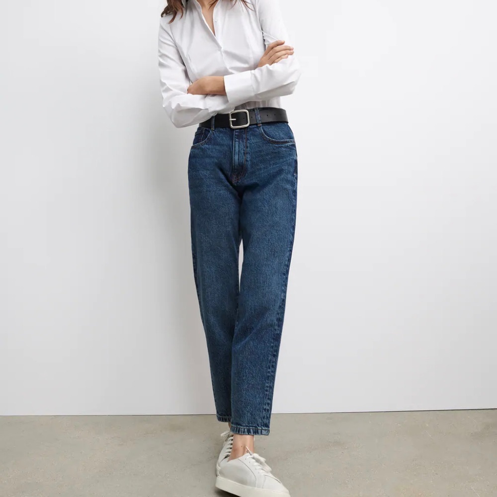 Zara Z1975 Mom Fit Jeans: Dark Blue 26 / 27